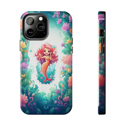 "Pink Seaflower Mermaid" -Tough iPhone Cases