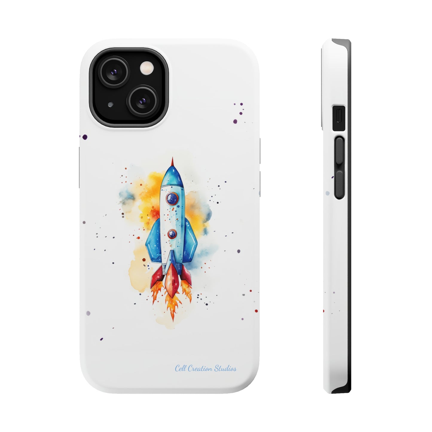 Introducing our "Cosmic Rocket" Cell Phone Case – Where Style Meets Adventure -MagSafe Tough Cases