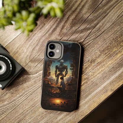 Introducing the "Mechanical Bond" Cell Phone Case – Witness a Captivating Moment of Giant Robot and Boy -Tough Phone Cases