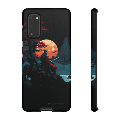 Introducing the "Moonlit Samurai Serenity" Cell Phone Case – Embrace Elegance and Strength -Tough Cases