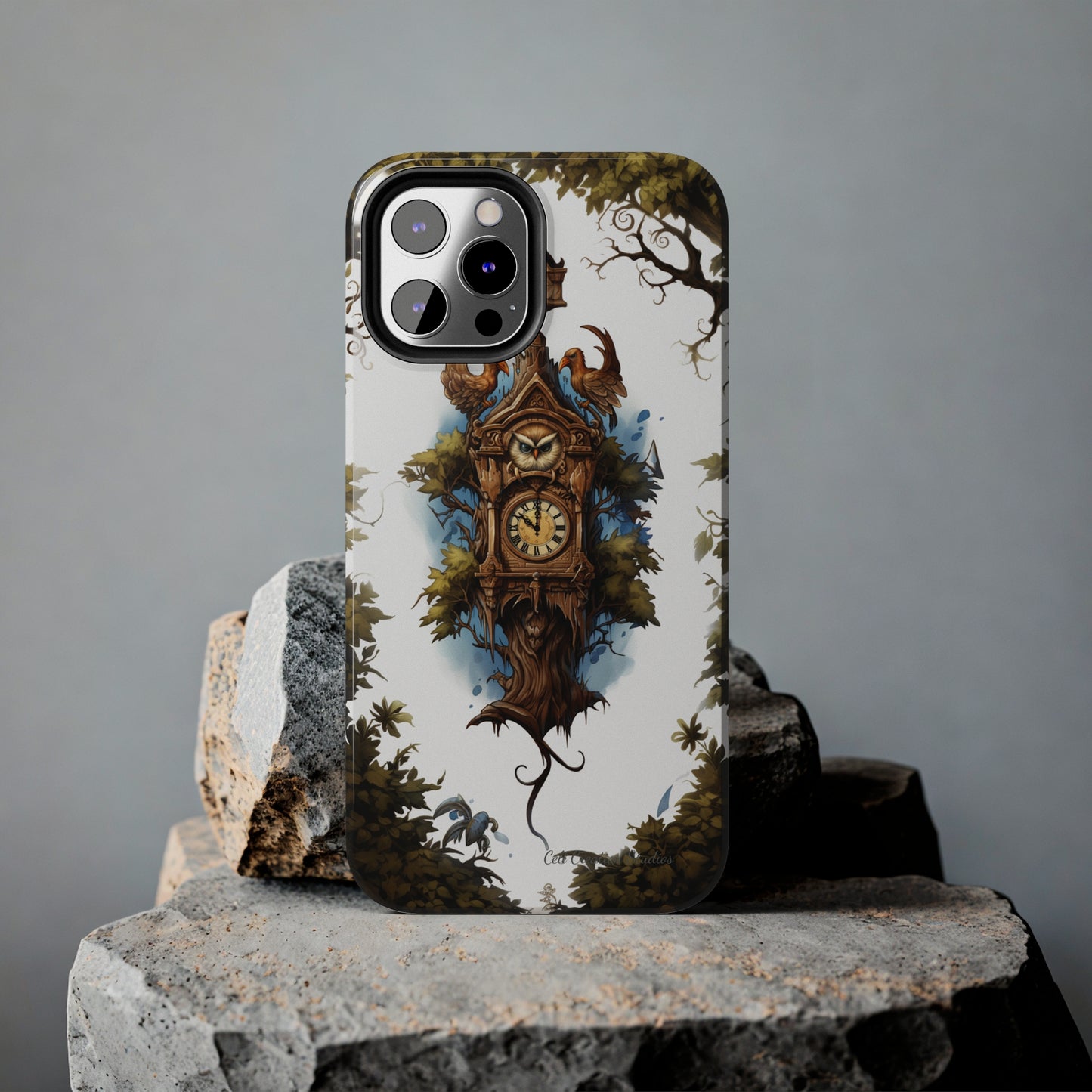 Introducing the "Timeless Charm Cuckoo Clock" Cell Phone Case – Embrace Vintage Elegance -Tough Phone Cases