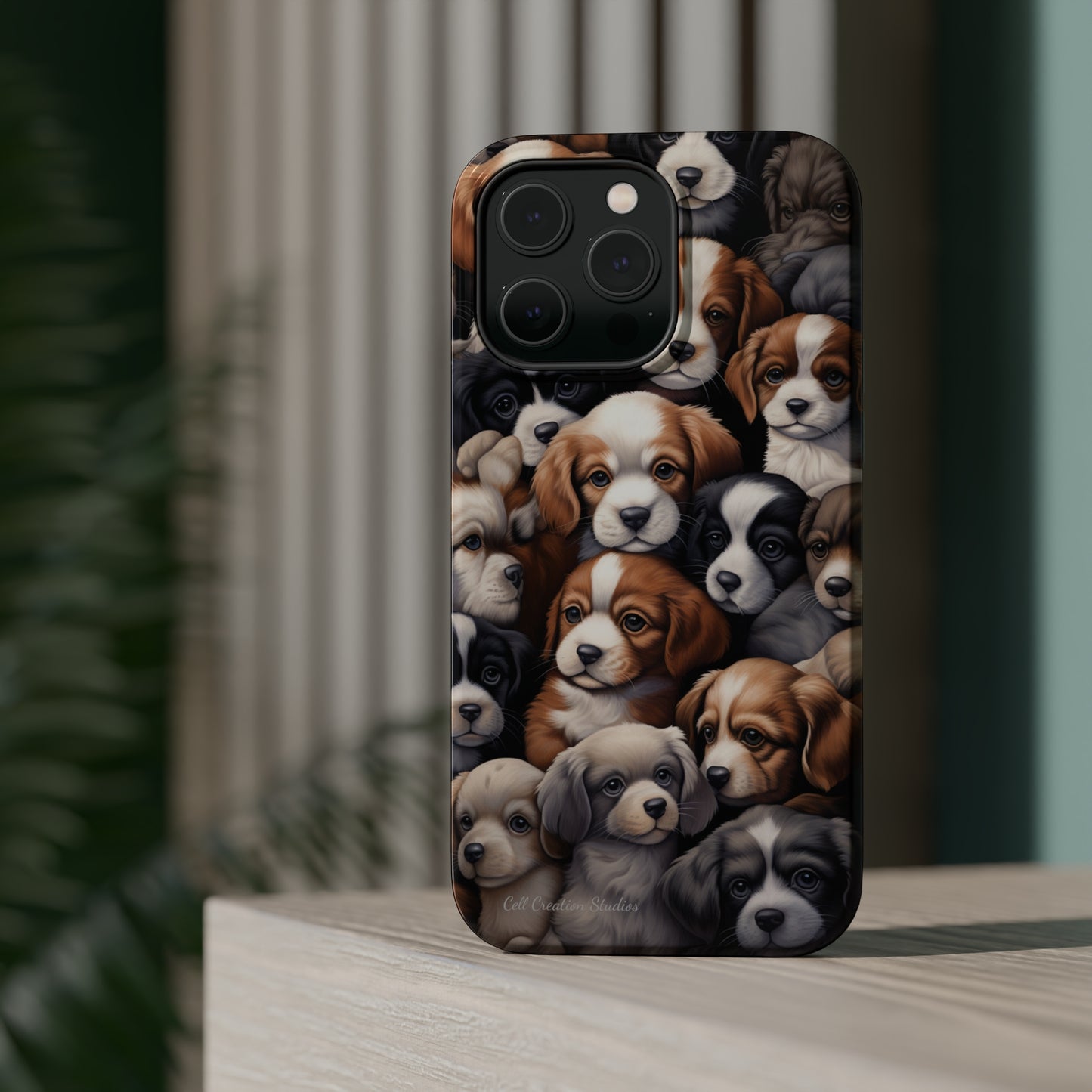 "Puppy Pile" Cuddles Phone Case -MagSafe Tough Cases