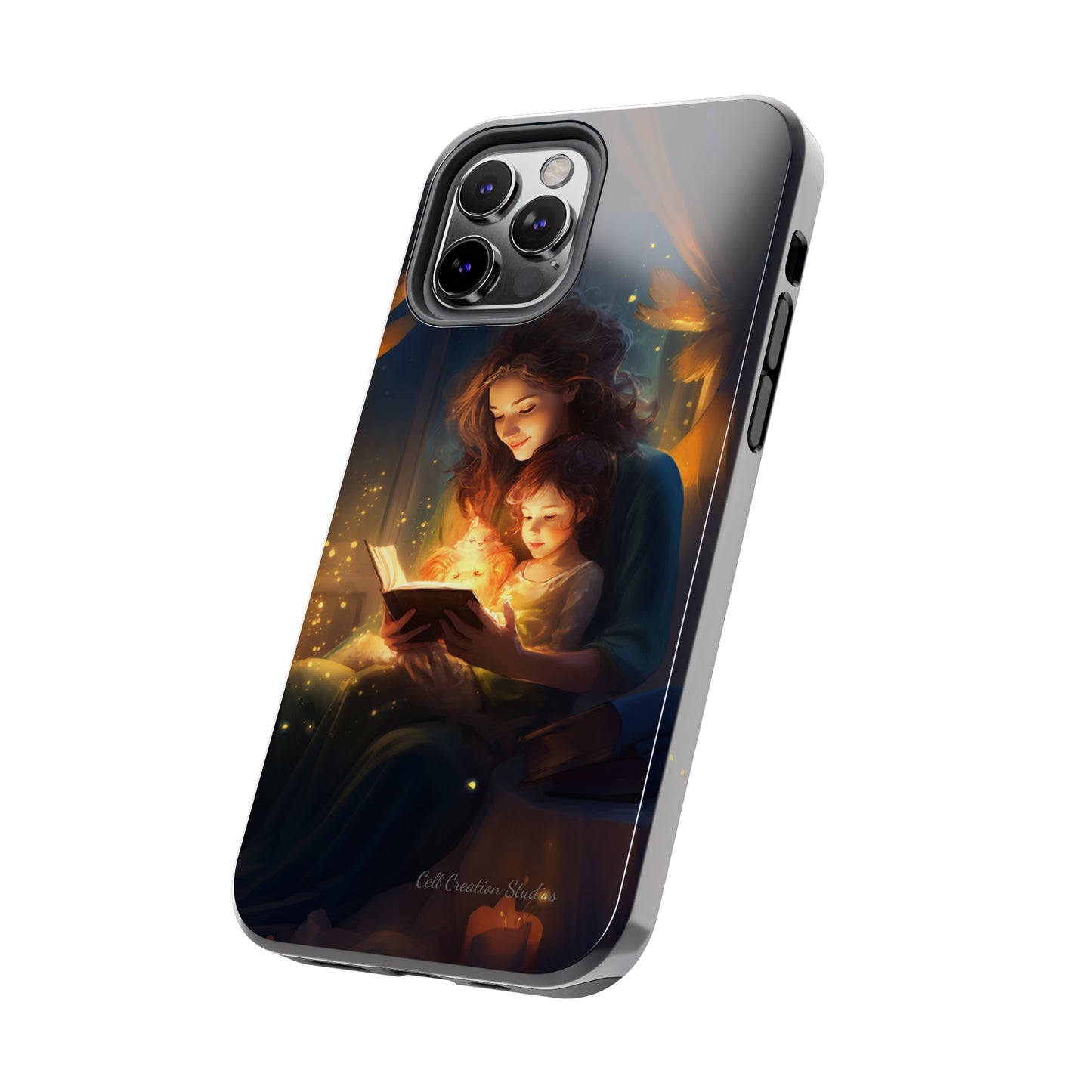 Introducing the "Bedtime Story Bliss" Cell Phone Case – Cherish Heartwarming Moments with Every Glance -Tough Phone Cases