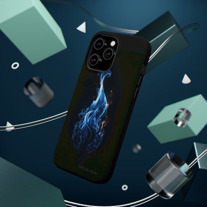 "Blue Flame" Phone Case: Ignite Your Style with Fiery Elegance -MagSafe Tough Cases