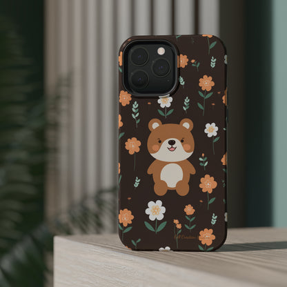 "Floral Bear Elegance" -MagSafe Tough Phone Cases