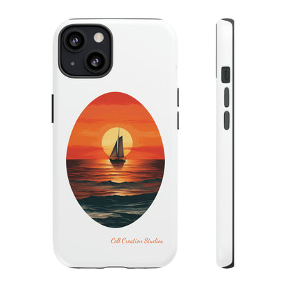 "Sailboat Sunset Serenity" -Tough iPhone Cases