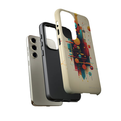 The "Colorful Geometric Pattern" Cell Phone Case- Elevate Your Phone's Look -Tough Cases