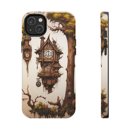 Introducing the "Mystical Wooden Clock" Cell Phone Case – Embrace Enchantment and Timeless Beauty -Tough Phone Cases