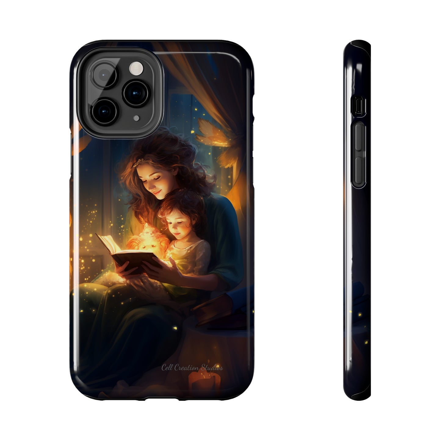 Introducing the "Bedtime Story Bliss" Cell Phone Case – Cherish Heartwarming Moments with Every Glance -Tough Phone Cases