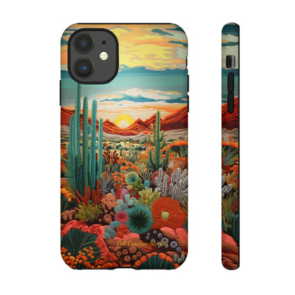 "Desert Bloom Embroidery" -Tough iPhone Cases