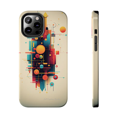 The "Colorful Geometric Pattern" Cell Phone Case- Elevate Your Phone's Look -Tough Phone Cases