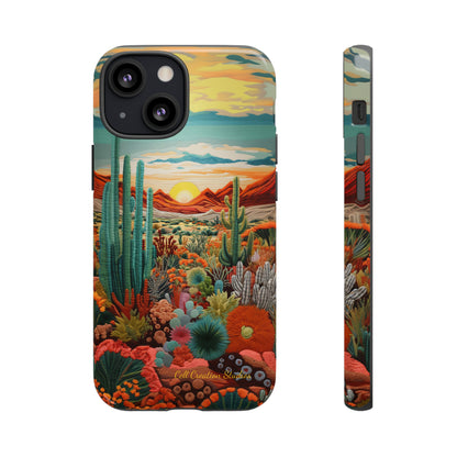 "Desert Bloom Embroidery" -Tough iPhone Cases