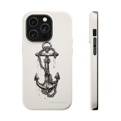 "Nautical Elegance Anchor" -MagSafe Tough iPhone Cases