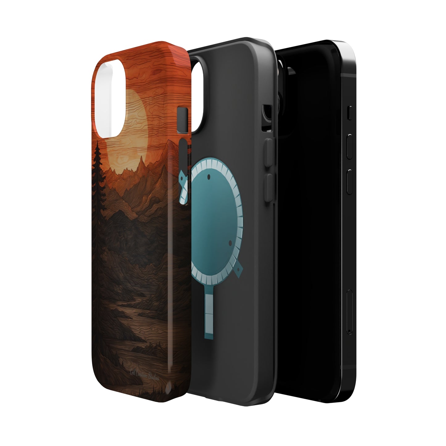 The "Sunset Mountains" Phone Case -MagSafe Tough Cases