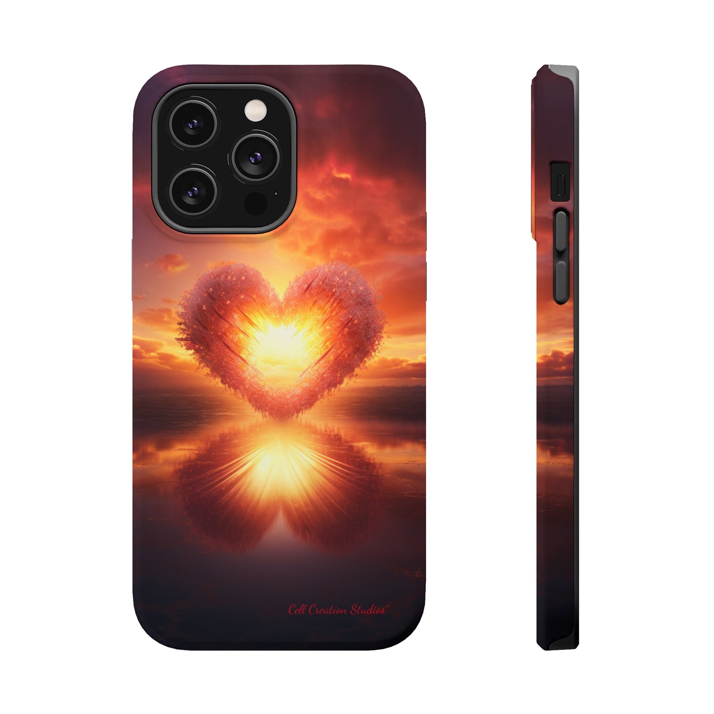 Introducing the "Sun-Kissed Heart" Cell Phone Case – Radiate Love and Light -MagSafe Tough Cases