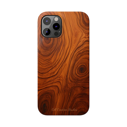 Introducing the "Natural Woodgrain" Cell Phone Case – Embrace Organic Beauty with Wood Pattern Design -Slim Phone Cases