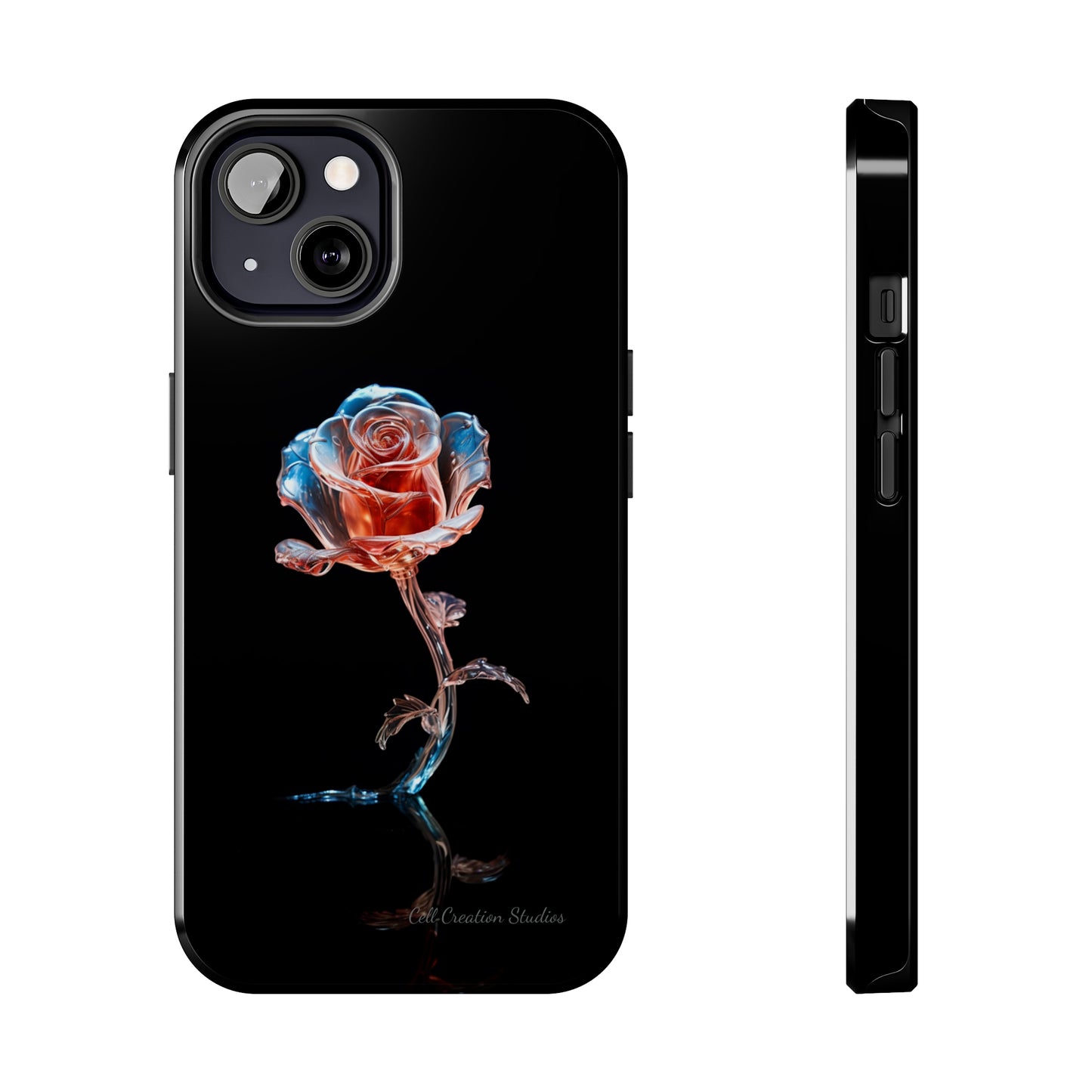 The "Glass Rose Elegance" Phone Case -Tough Phone Cases