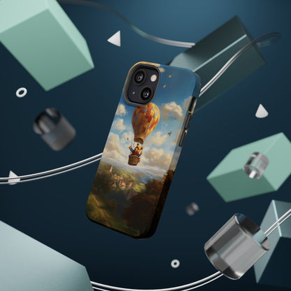 Introducing the "Winnie-The-Pooh's Balloon Adventure" Cell Phone Case – Soar to New Heights in Style -MagSafe Tough Cases