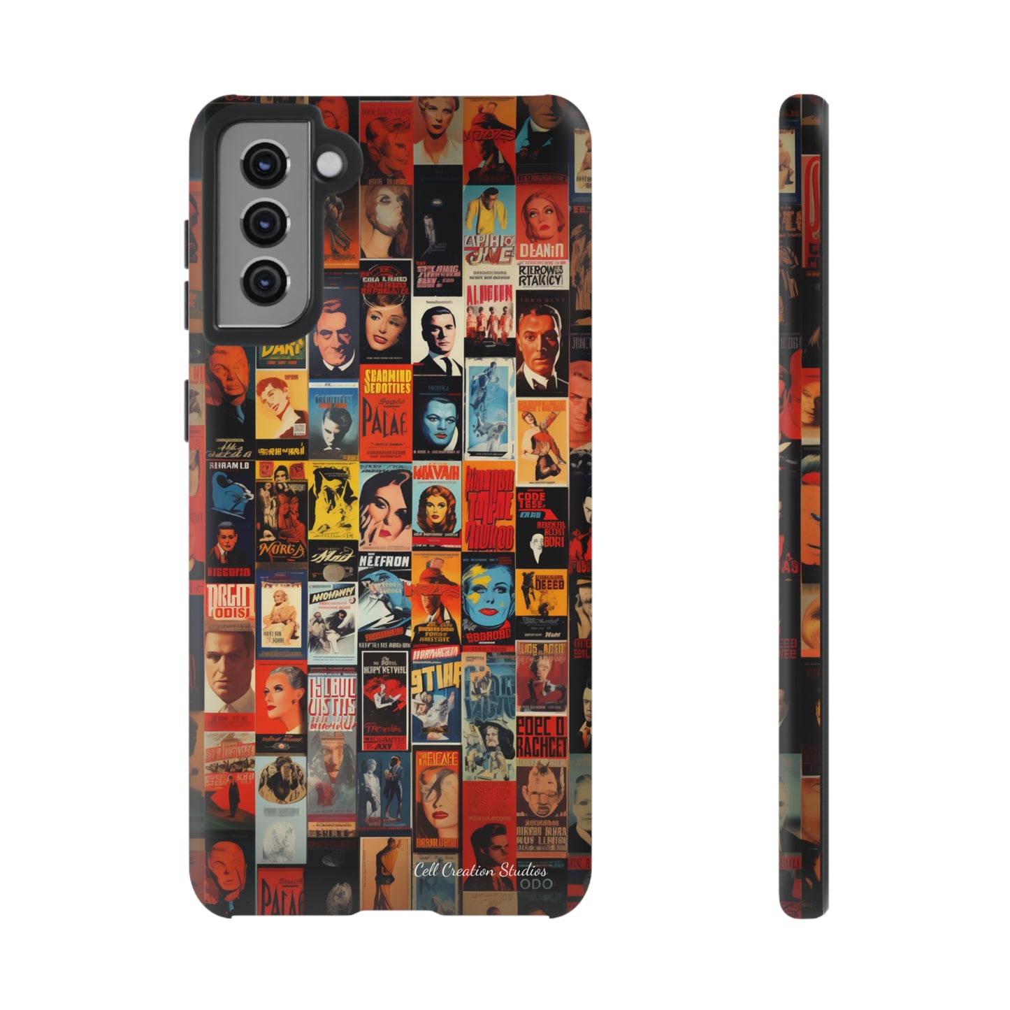 Introducing the "Vintage Movie Poster Collage" Cell Phone Case – Timeless Hollywood Charm -Tough Cases