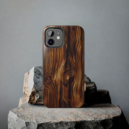 "Wood Grain Elegance" -Tough iPhone Cases