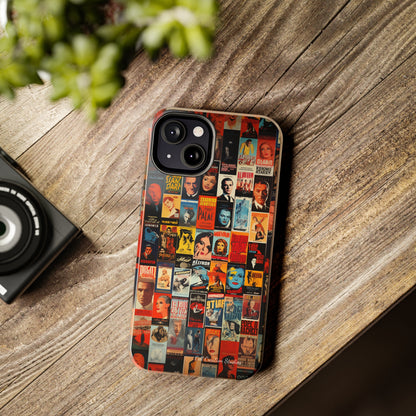 Introducing the "Vintage Movie Poster Collage" Cell Phone Case – Timeless Hollywood Charm -Tough Phone Cases