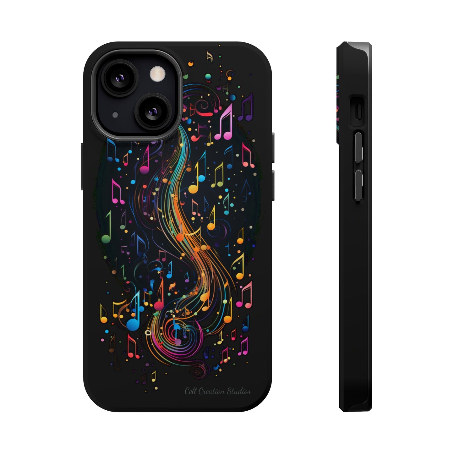 Elevate Your Style and Passion for Music with Our "Harmonious Notes" Cell Phone Case -MagSafe Tough Cases