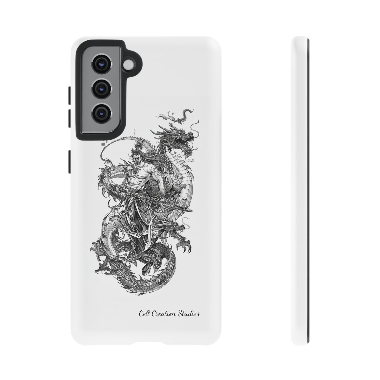 "Samurai and Dragon Sketch" -Tough Samsung Galaxy Cases