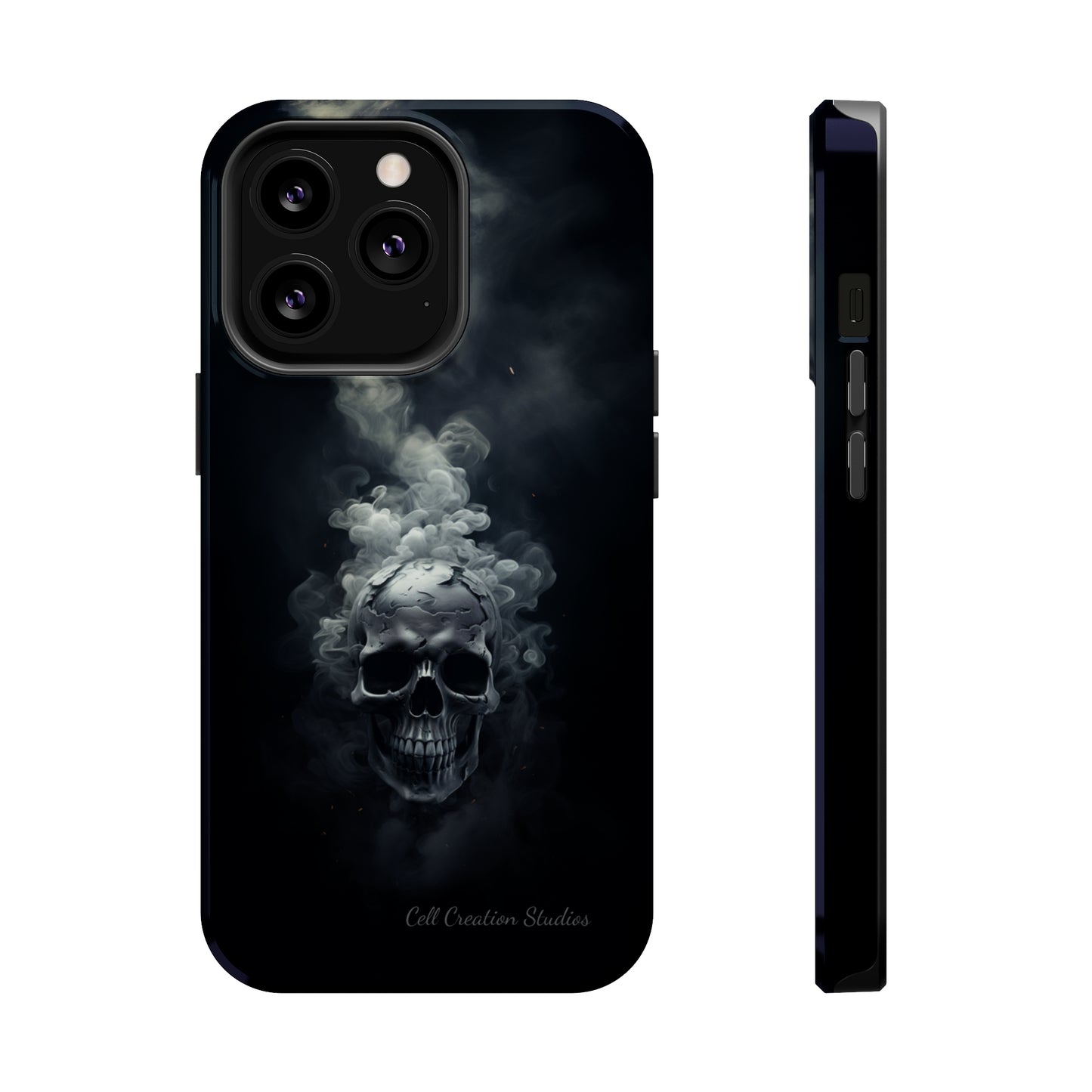 "Ethereal Skull Noir" -MagSafe Tough iPhone Cases