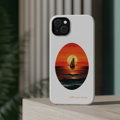 "Sailboat Sunset Serenity" -MagSafe Tough iPhone Cases