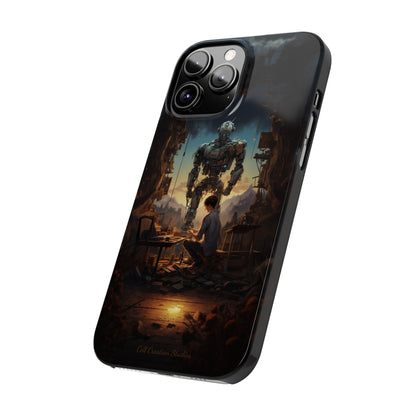 Introducing the "Mechanical Bond" Cell Phone Case – Witness a Captivating Moment of Giant Robot and Boy -Slim Phone Cases