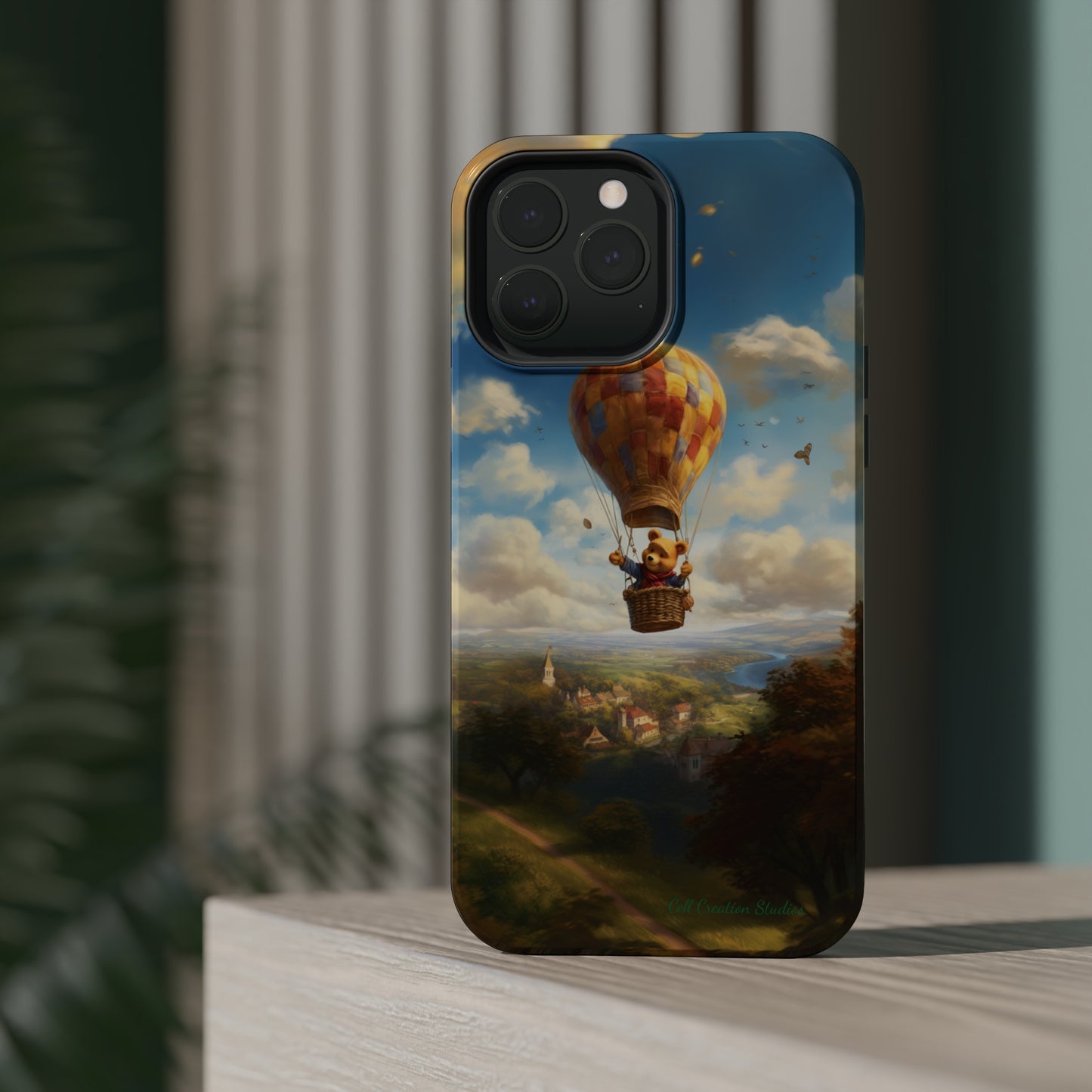 Introducing the "Winnie-The-Pooh's Balloon Adventure" Cell Phone Case – Soar to New Heights in Style -MagSafe Tough Cases