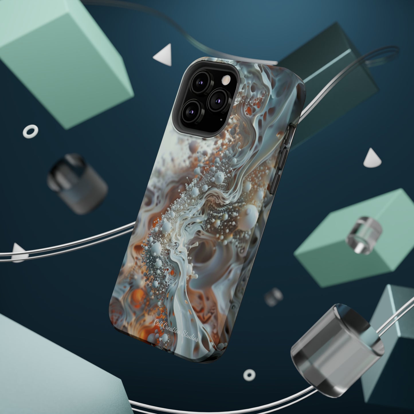 "3D Liquid Splash" -MagSafe Tough iPhone Cases