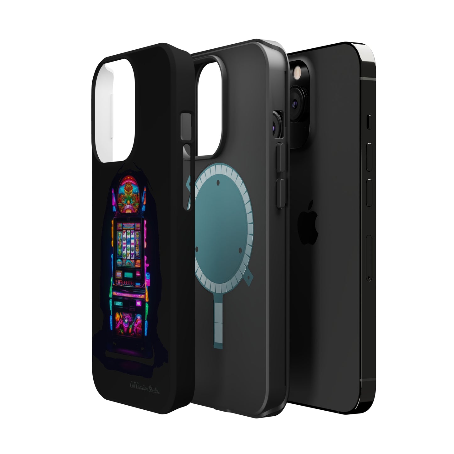 Introducing the "Vibrant Slot Frenzy" Cell Phone Case – Experience the Thrill of Colors and Luck -MagSafe Tough Cases