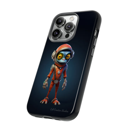 The "AstroGuard" Animated Blue Alien Astronaut Phone Case -Tough Cases