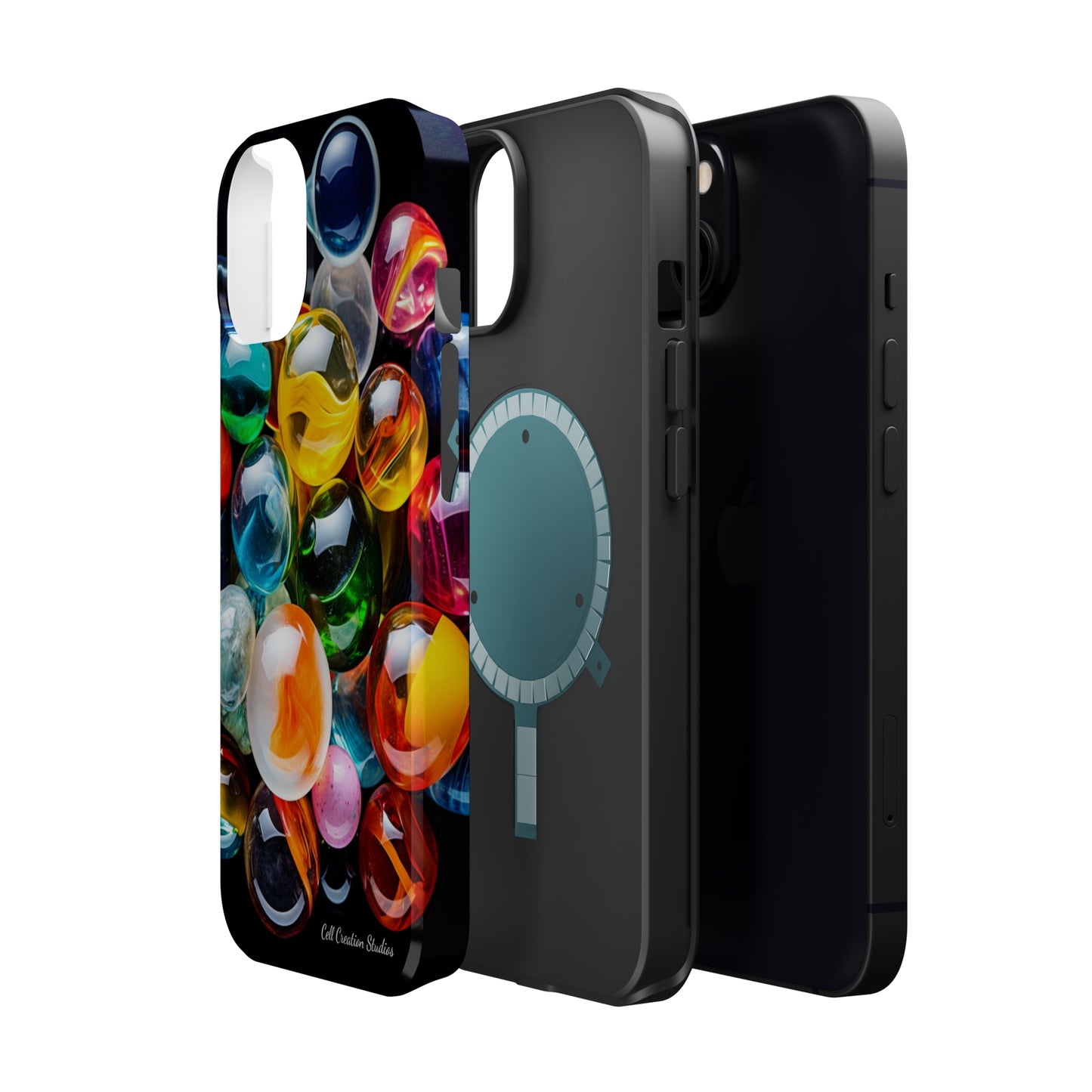 Introducing the "Vibrant Marbles Mosaic" Cell Phone Case – Carry a Kaleidoscope of Colors! -MagSafe Tough Cases