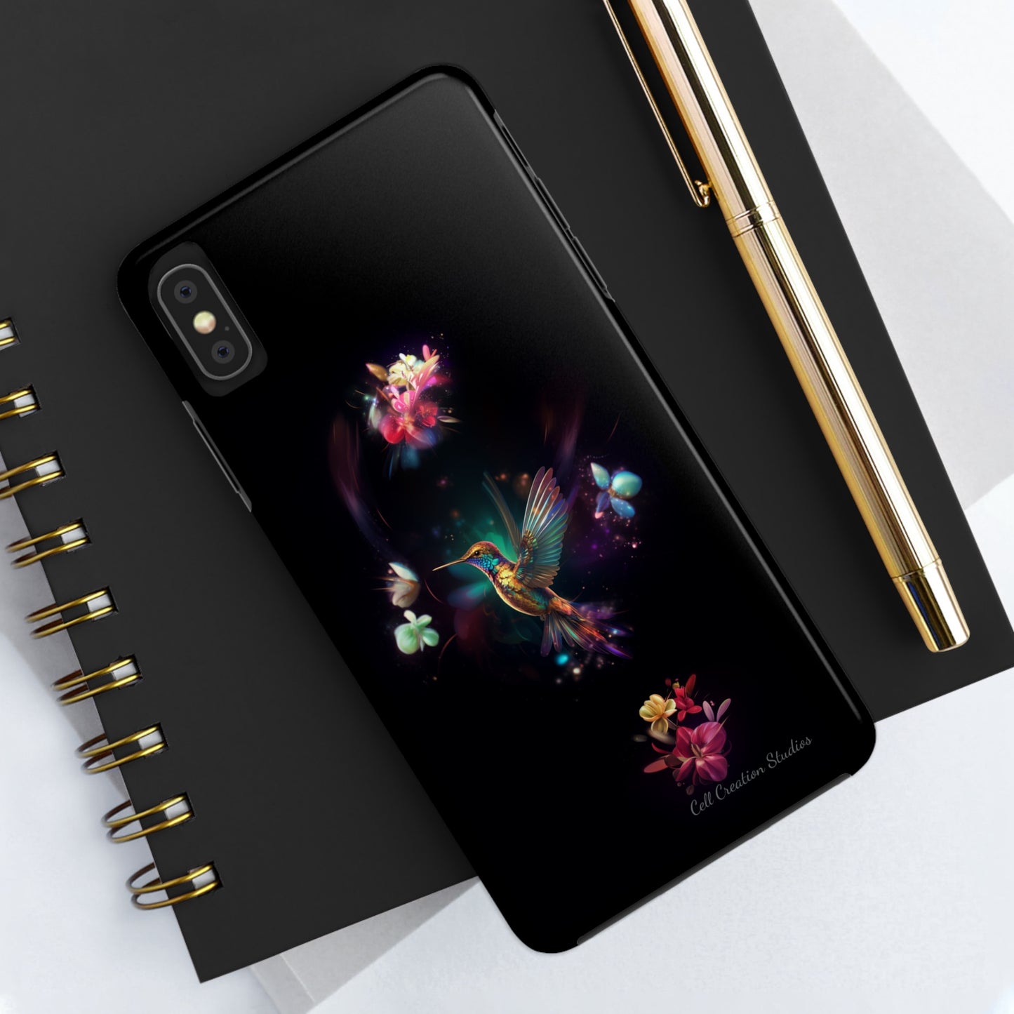 Introducing the "Floral Harmony Hummingbird" Cell Phone Case – Where Elegance Meets Nature -Tough Phone Cases