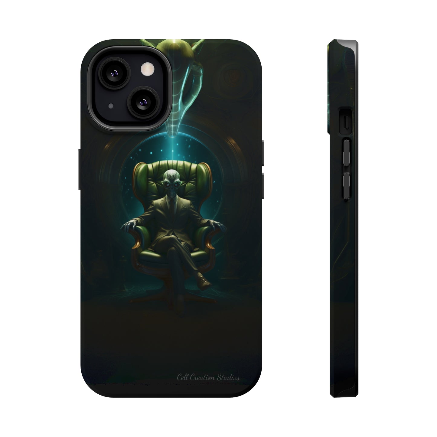 Introducing the "Galactic Advisor" Cell Phone Case - Embrace Alien Wisdom -MagSafe Tough Cases