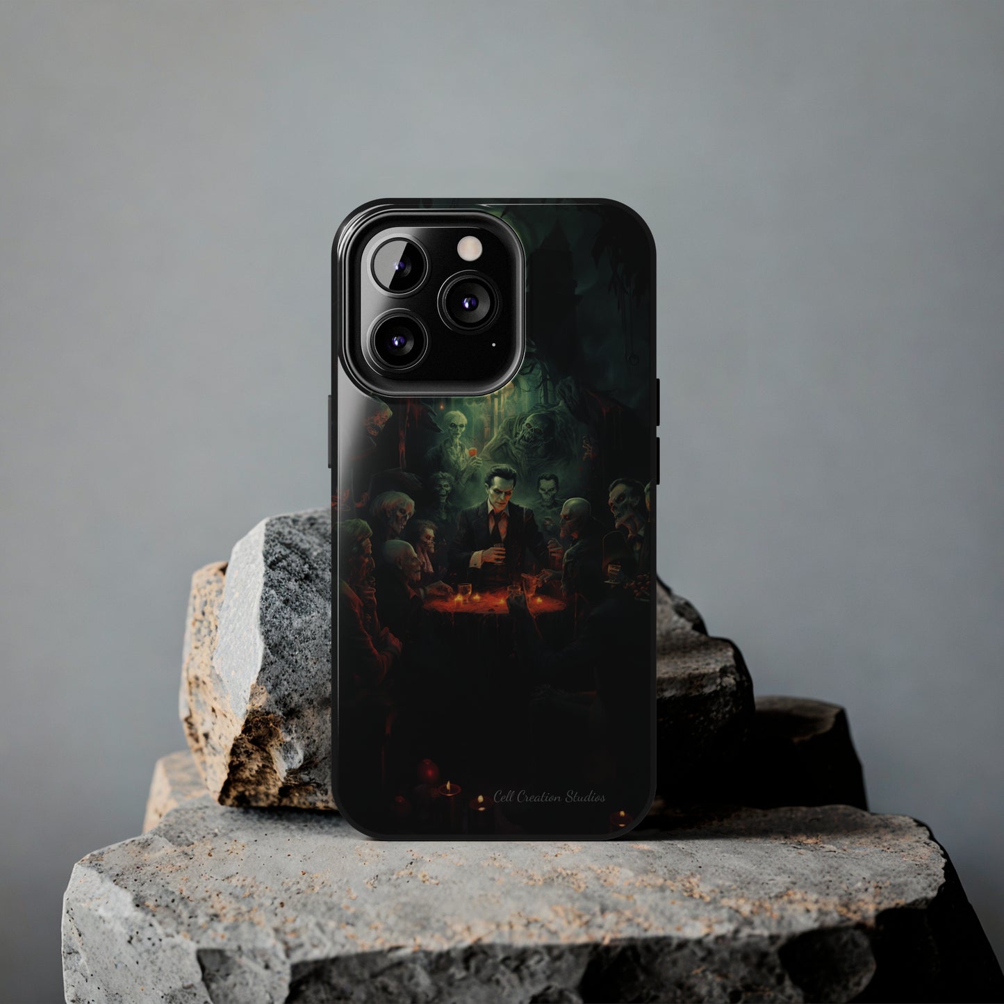 Introducing the "Ghoulish Gala" Cell Phone Case – Dracula's Halloween Soiree -Tough Phone Cases