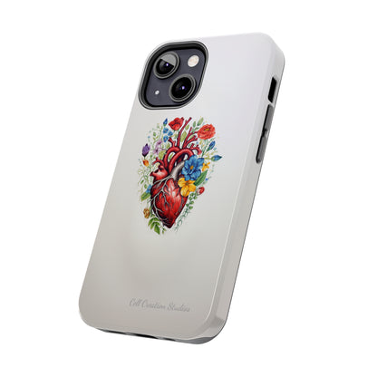 "Floral Heart Harmony" -Tough iPhone Cases