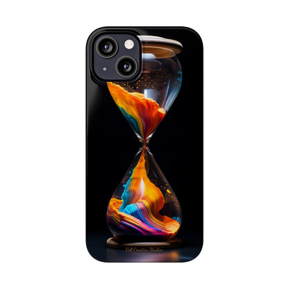 Introducing the "Vibrant Sands of Time" Cell Phone Case – Embrace the Beauty of Colorful Hourglass Design -Tough Cases