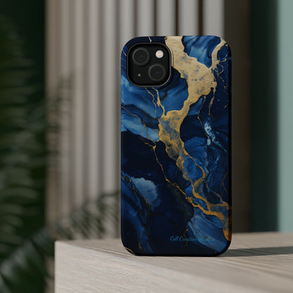 "Azure Elegance Marble" -MagSafe Tough iPhone Cases