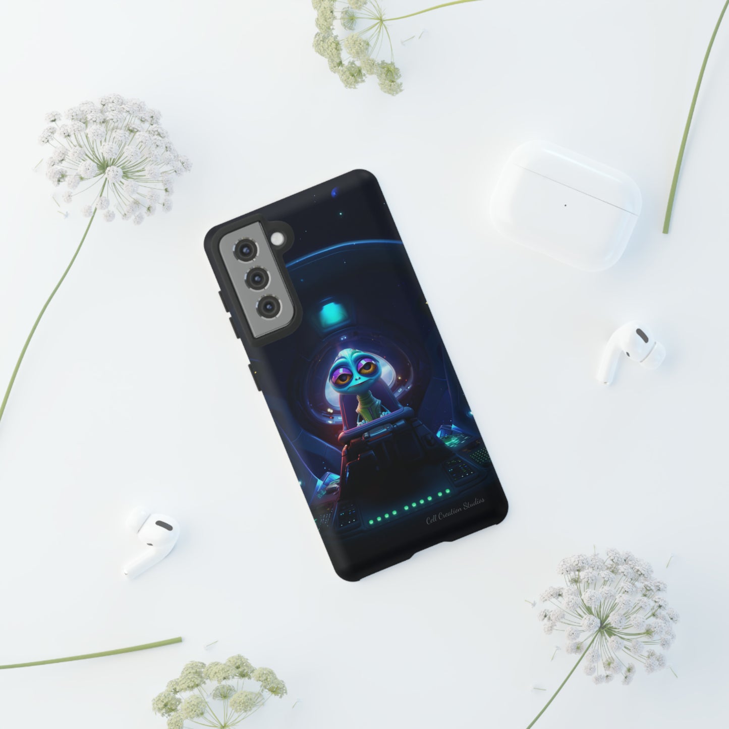 The "Cosmic Cruising Bored Alien" Phone Case -Tough Cases