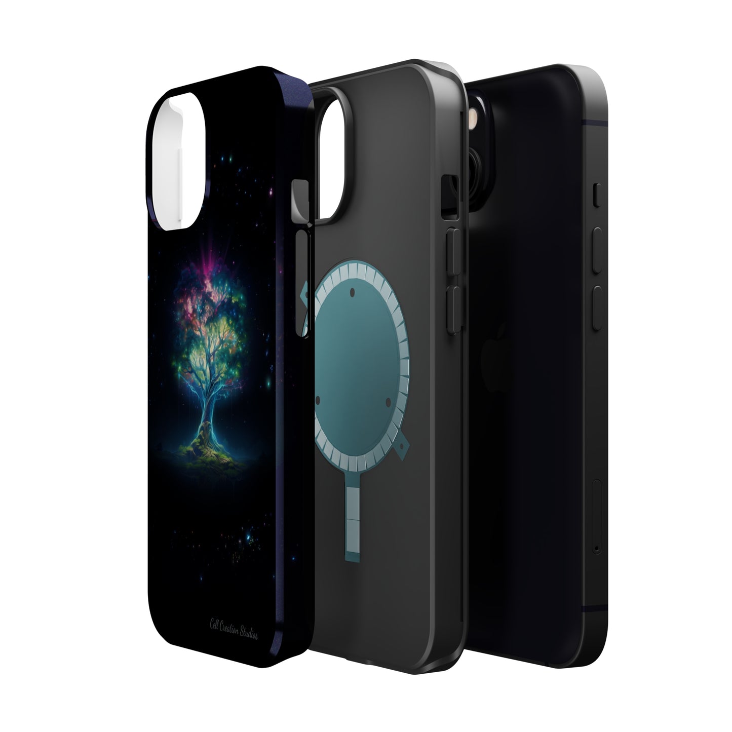 Introducing the "Holographic Tree of Life" Cell Phone Case – A Visionary Blend of Art and Technology -MagSafe Tough Cases