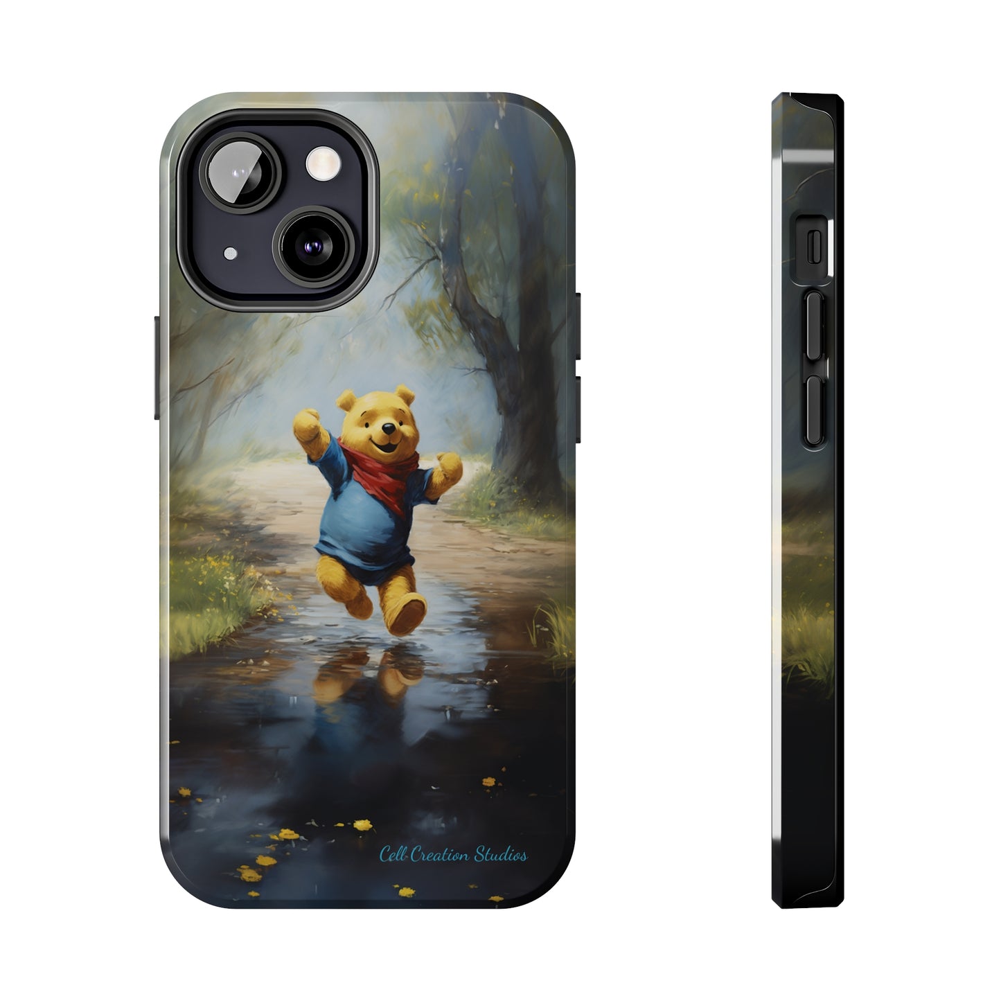 Introducing the "Winnie-The-Pooh Puddle Splash" Cell Phone Case – A Splash of Nostalgic Fun -Tough Phone Cases