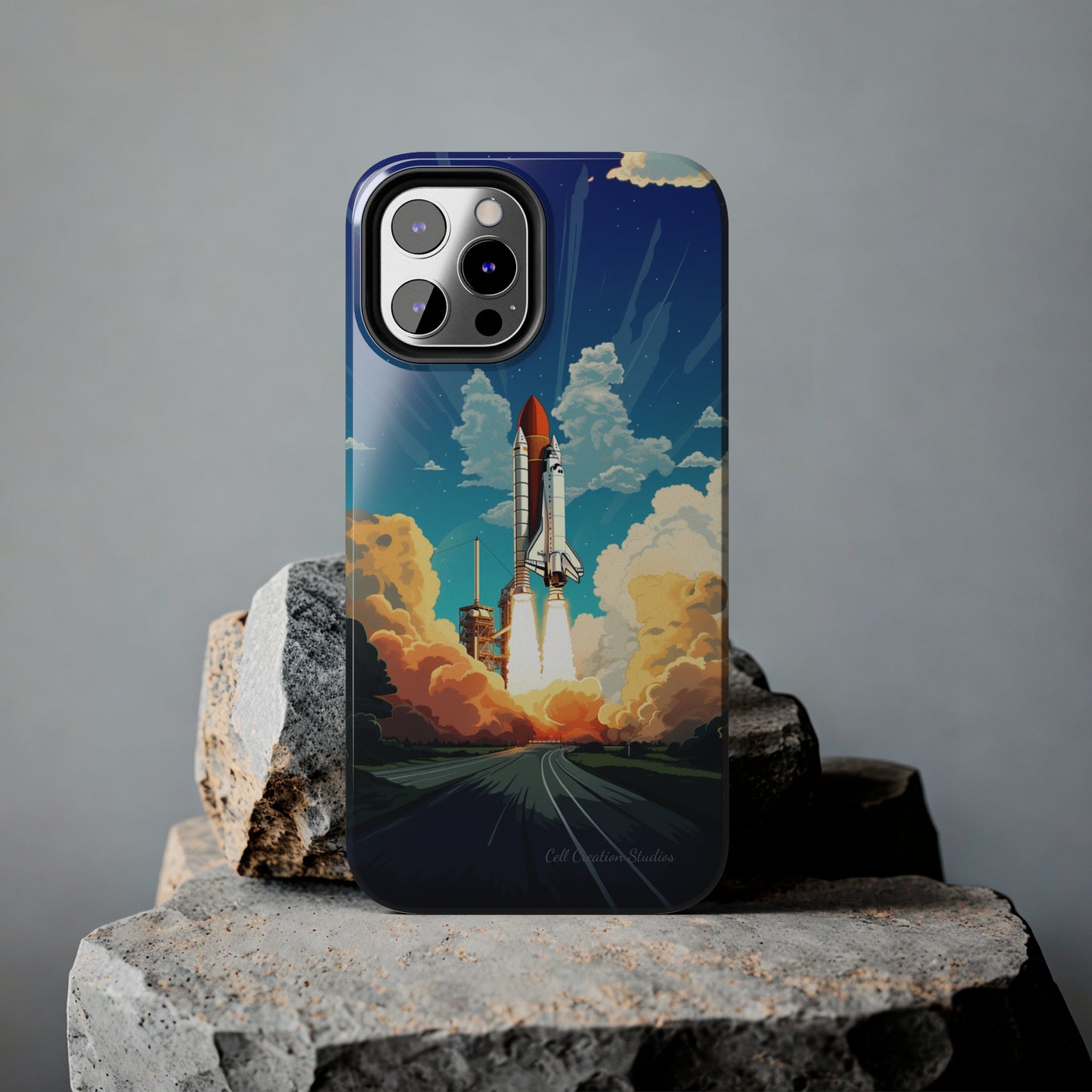 Introducing the "NASA Space Shuttle Launch" Cell Phone Case – Elevate Your Style to New Heights -Tough Phone Cases