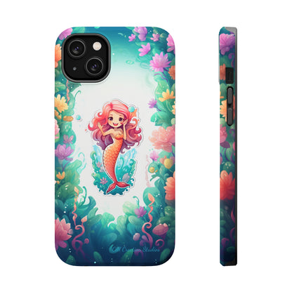 "Pink Seaflower Mermaid" -MagSafe Tough iPhone Cases