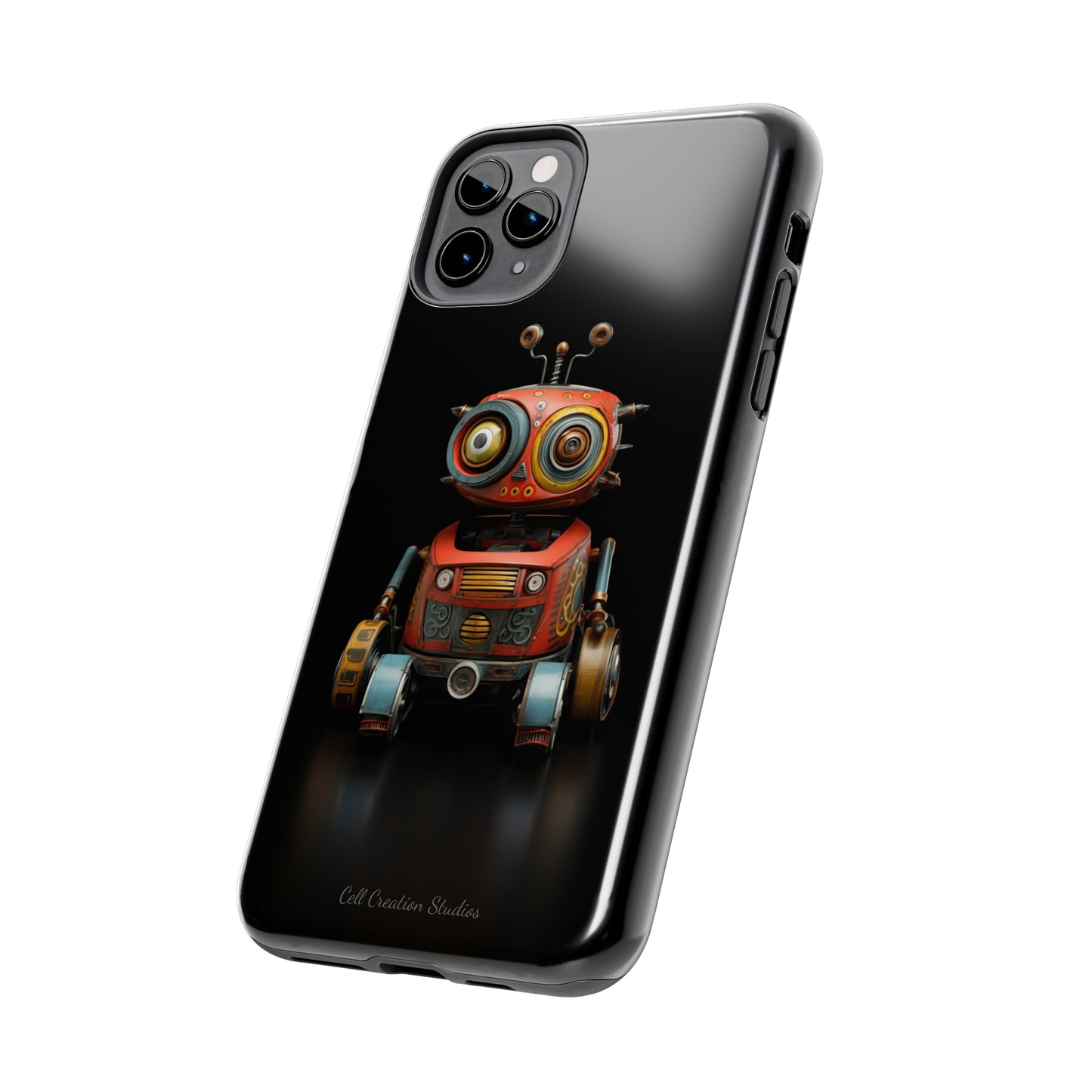 Introducing the "Toy Robot Delight" Cell Phone Case – Embrace Nostalgia with a Playful Robotic Companion! -Tough Phone Cases