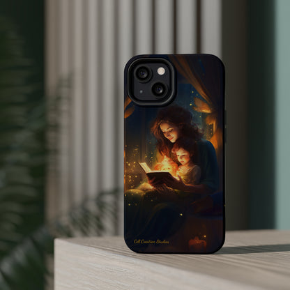 Introducing the "Bedtime Story Bliss" Cell Phone Case – Cherish Heartwarming Moments with Every Glance -MagSafe Tough Cases