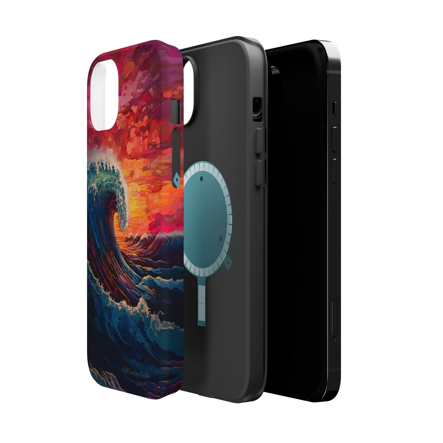 "Colorful Ocean Wave" Cell Phone Case -MagSafe Tough Cases