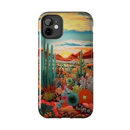 "Desert Bloom Embroidery" -Tough iPhone Cases